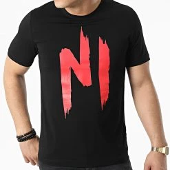 Top 10 ✔️ Tee 👚 Shirt Merch Noir Rouge de NI by Ninho 👏 -California Jewels Soldes ni by ninho 309450 TS 001 BLACK RED 20220322T142450 03