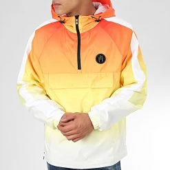 Meilleure vente 😍 Coupe-Vent Dégradé A Bandes 9077 Orange Jaune Blanc de NI by Ninho ✔️ -California Jewels Soldes ninho 205115 9077 GRADUALORANGE 20191202T153147 03