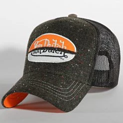 Promo 😀 Casquette Trucker Avon Vert Kaki Noir de Von Dutch ✔️