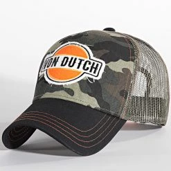 Nouveau 🛒 Casquette Trucker Aban Vert Kaki Camouflage de Von Dutch 🌟