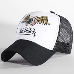 Bon marché 🌟 Casquette Trucker Cas1 Blanc Noir de Von Dutch 🛒