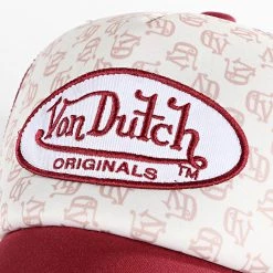 Top 10 👏 Casquette Trucker Tampa Beige Bordeaux de Von Dutch 👍 -California Jewels Soldes von dutch 335121 7030170 1 CAMEL RED 20220906T145101 02