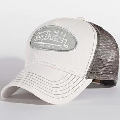 Bon marché ⭐ Casquette Trucker Boston Beige Vert Kaki de Von Dutch 👍