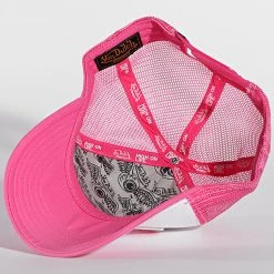 Tout neuf 🧨 Casquette Trucker Boston Rose Blanc de Von Dutch 😍 -California Jewels Soldes von dutch 348439 7030147 1 WHITE PINK 20221128T111838 04